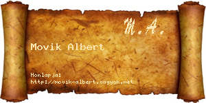 Movik Albert névjegykártya